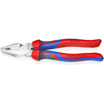 KNIPEX 02 05 225 Pinza universal de alta palanca con mangos ergonómicos cromada 225 mm (9″)