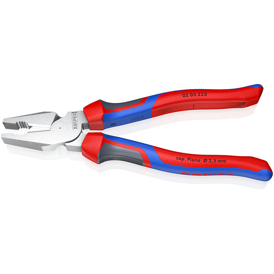 KNIPEX 02 05 225 Pinza universal de alta palanca con mangos ergonómicos cromada 225 mm (9″)