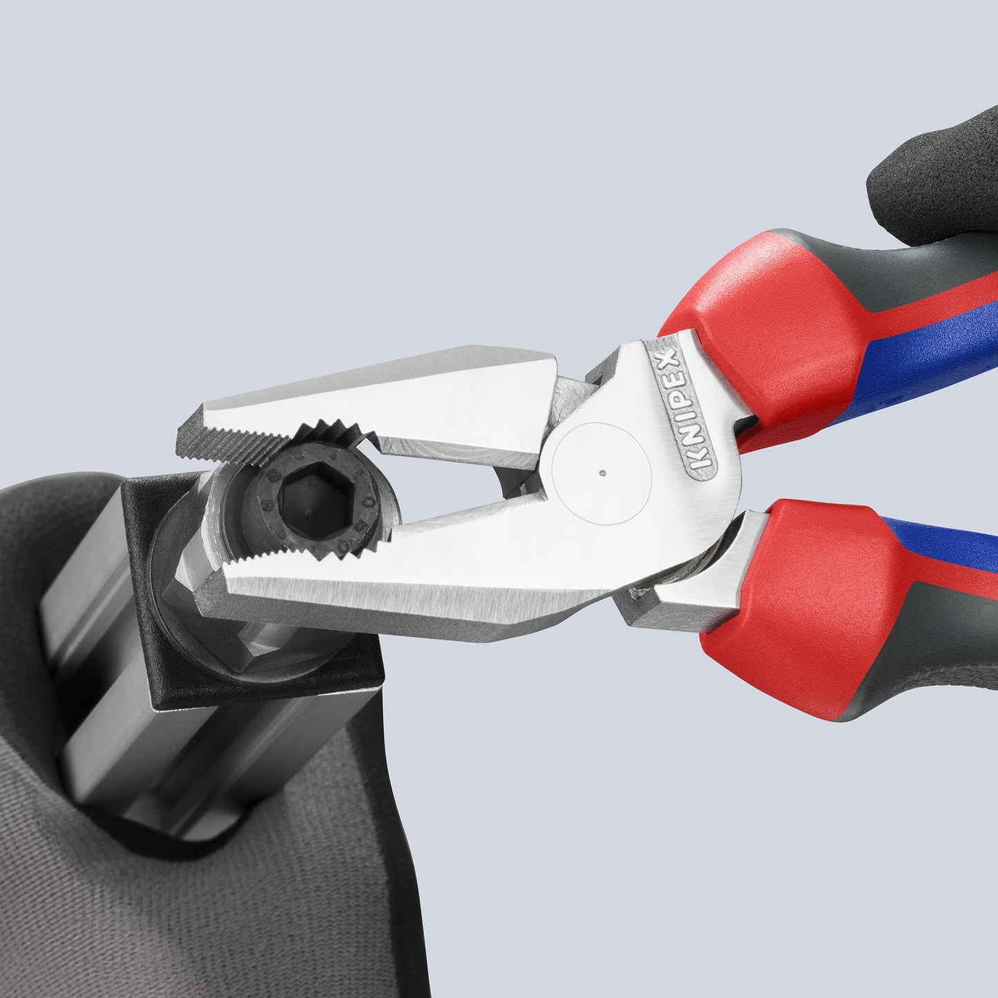 KNIPEX 02 05 225 Pinza universal de alta palanca con mangos ergonómicos cromada 225 mm (9″)