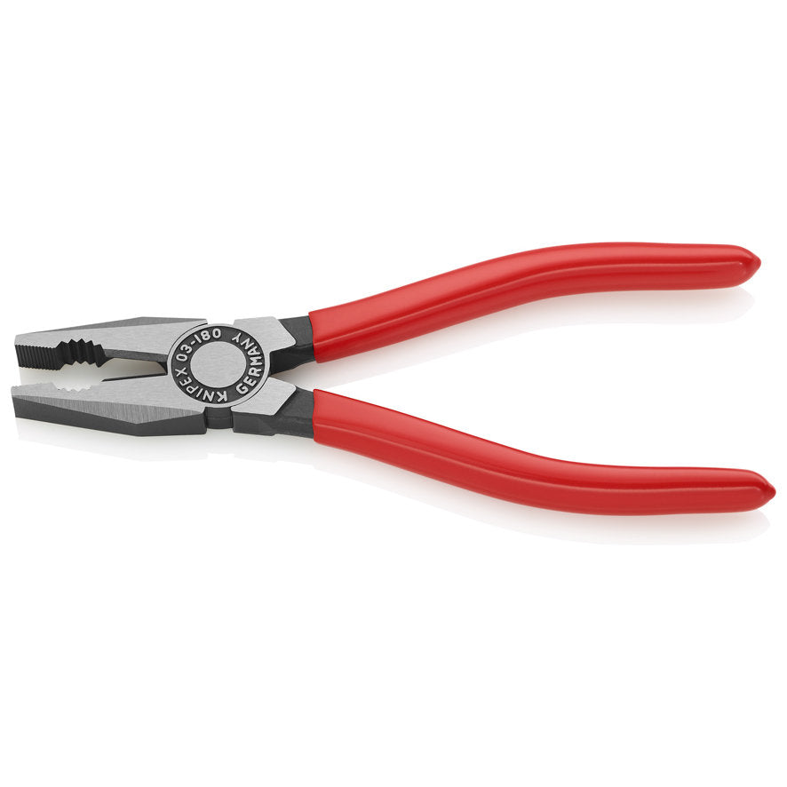 KNIPEX 03 01 180 SB Pinza universal con mangos de plástico pavonada 180 mm (7.25″)