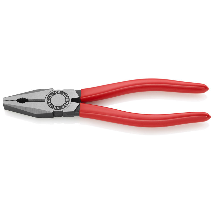 KNIPEX 03 01 200 SB Pinza universal con mangos de plástico pavonada 200 mm (8″)
