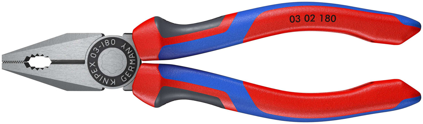 KNIPEX 03 02 180 Pinza universal con mangos confort acabado pavonado 180 mm