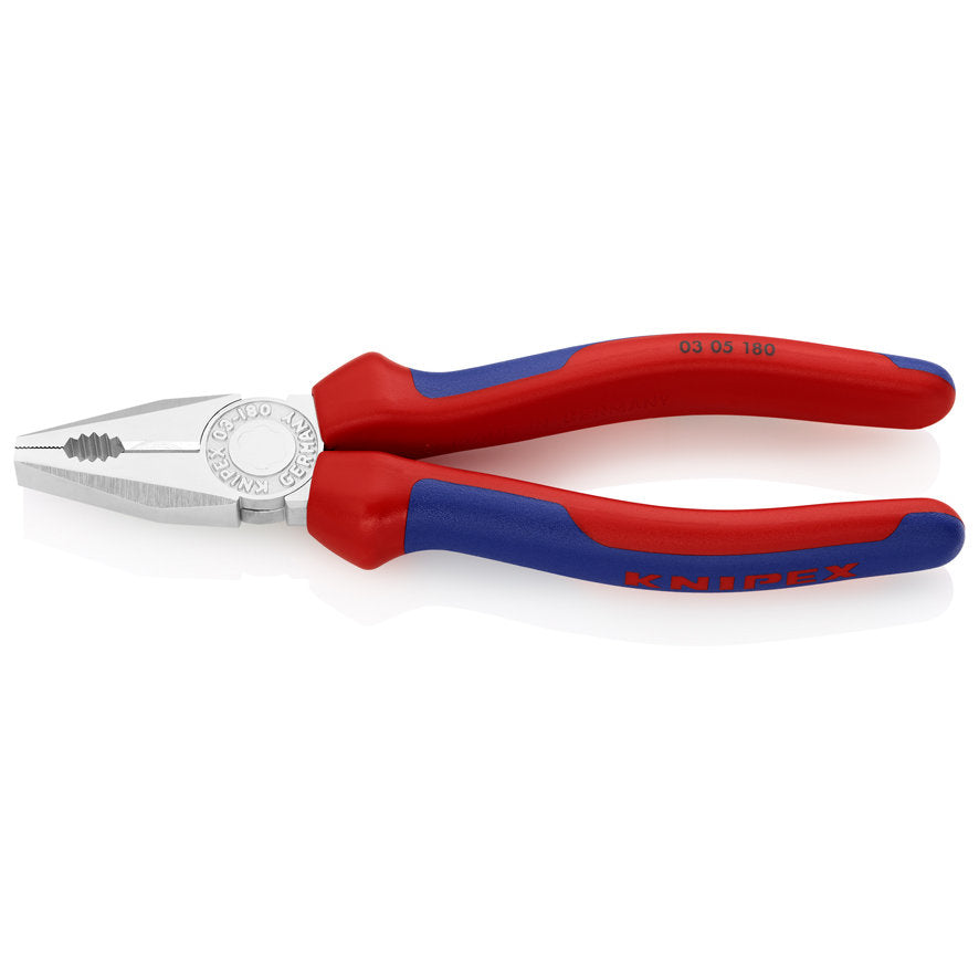 KNIPEX 03 05 180 SB Pinza universal con mangos ergonómicos cromada 180 mm (7.25″)