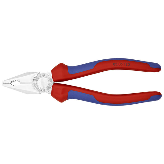 KNIPEX 03 05 180 SB Pinza universal con mangos ergonómicos cromada 180 mm (7.25″)