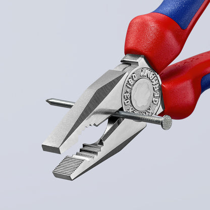 KNIPEX 03 05 180 SB Pinza universal con mangos ergonómicos cromada 180 mm (7.25″)