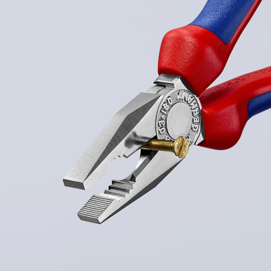 KNIPEX 03 05 180 SB Pinza universal con mangos ergonómicos cromada 180 mm (7.25″)