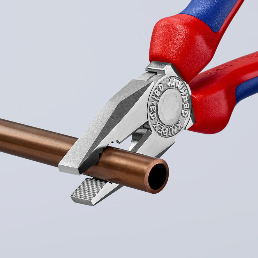 KNIPEX 03 05 180 SB Pinza universal con mangos ergonómicos cromada 180 mm (7.25″)