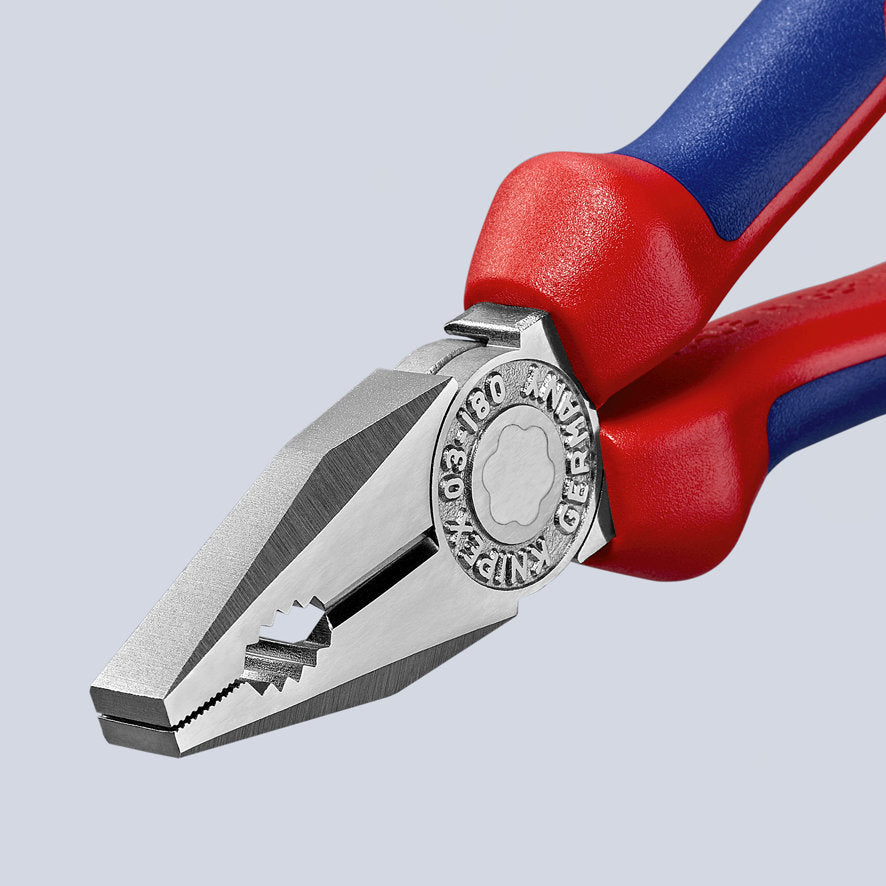 KNIPEX 03 05 180 SB Pinza universal con mangos ergonómicos cromada 180 mm (7.25″)
