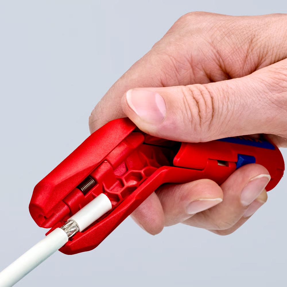 KNIPEX 16 95 01 SB Pelacables universal para diestros ErgoStrip de plástico reforzado con fibra de vidrio 135 mm (5'')