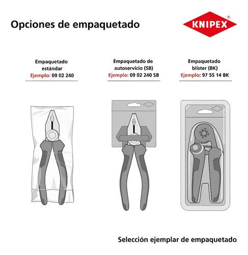 KNIPEX 87 01 250 Pinza de extensión pico de loro Cobra con mangos de plástico pavonada 250 mm (10'')