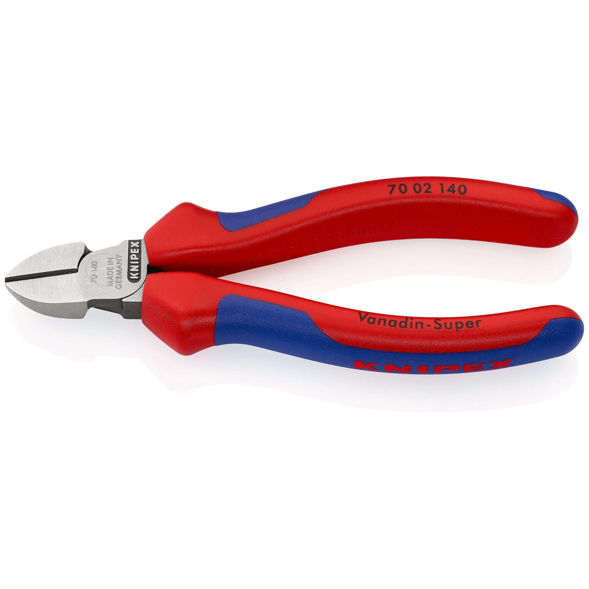 KNIPEX 70 02 140 Pinza de corte diagonal con mangos ergonómicos pavonada 140 mm (5.5'')