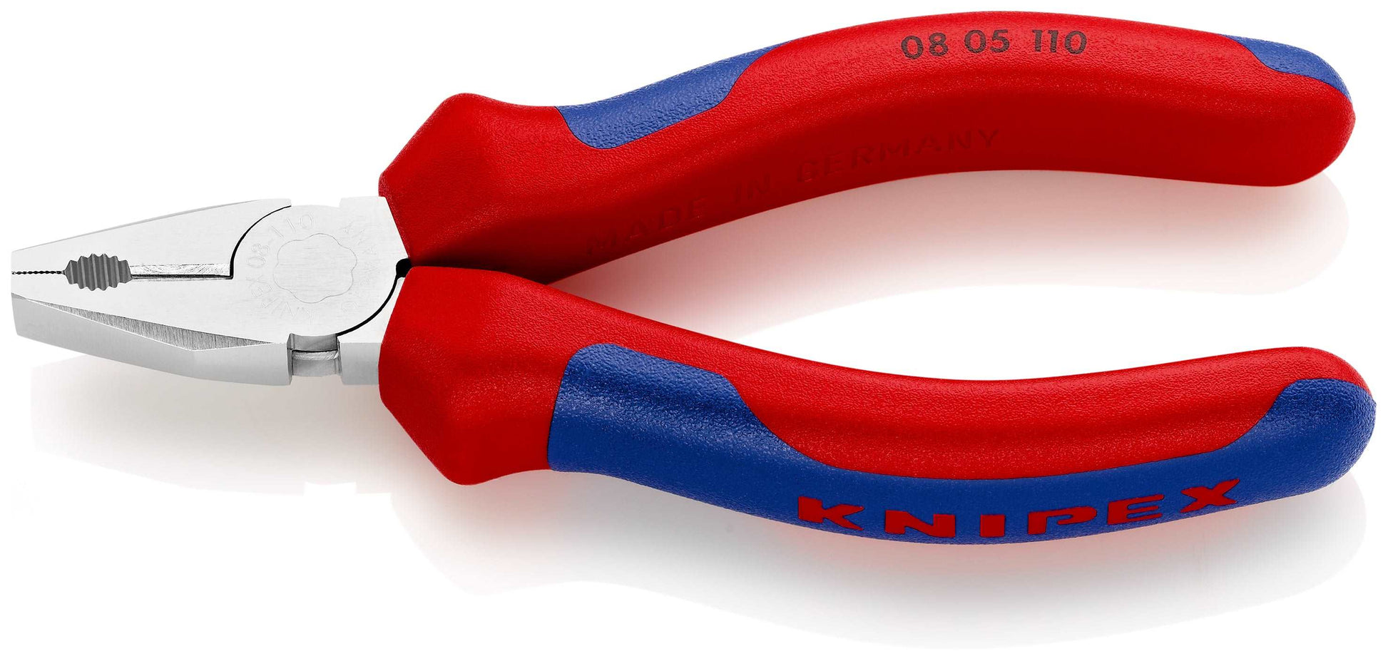 KNIPEX 08 05 110 Mini pinza universal Con fundas en dos componentes cromado 110 mm