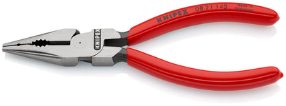 KNIPEX 08 21 145 Pinza universal de punta fina con mangos de plástico pavonada 145 mm (5.75″)