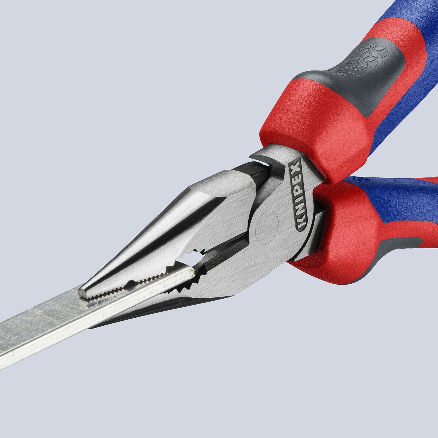 KNIPEX 08 22 145 SB Pinza universal de punta fina con mangos ergonómicos pavonada 145 mm (5.75″)