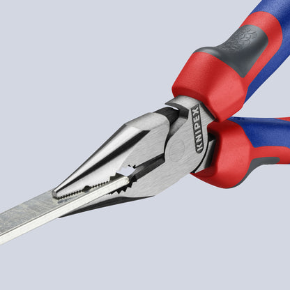 KNIPEX 08 22 145 SB Pinza universal de punta fina con mangos ergonómicos pavonada 145 mm (5.75″)