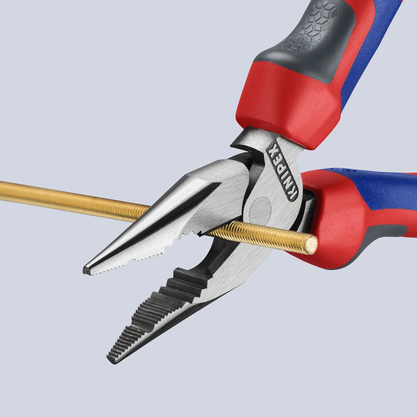 KNIPEX 08 22 145 SB Pinza universal de punta fina con mangos ergonómicos pavonada 145 mm (5.75″)