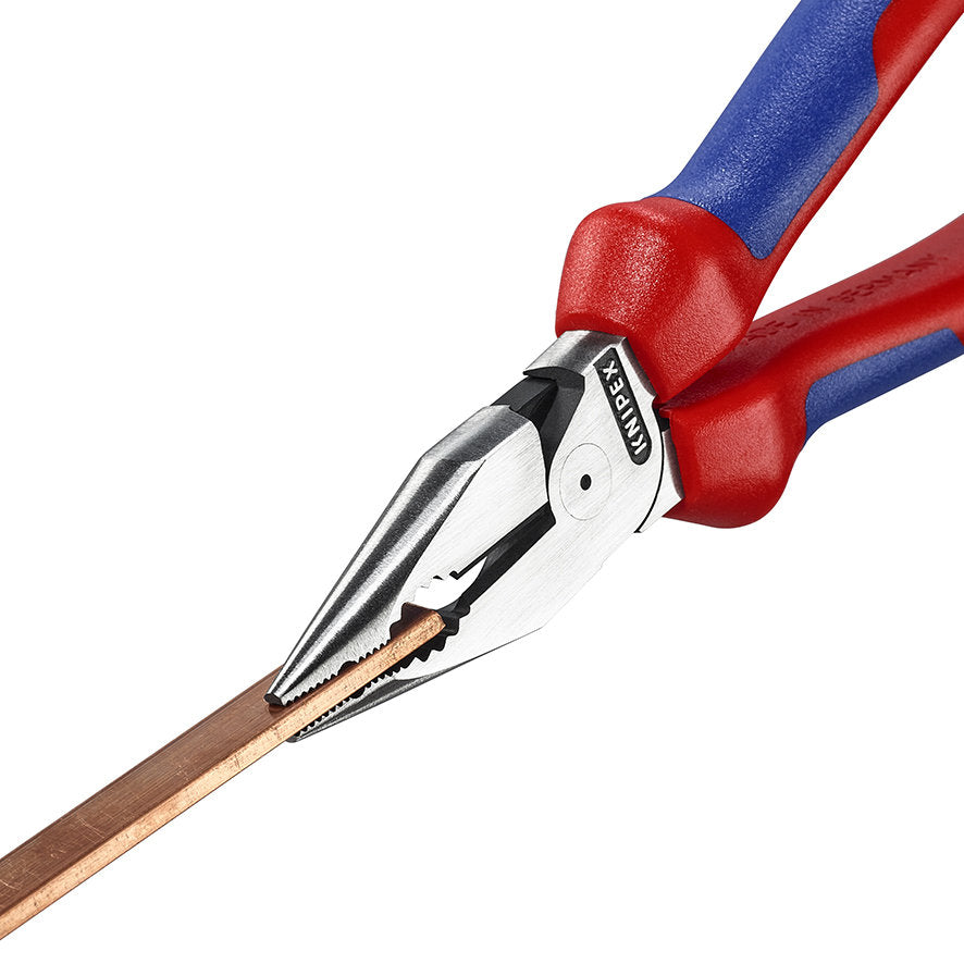 KNIPEX 08 22 185 Pinza universal de punta fina con mangos ergonómicos pavonada (7.25″)