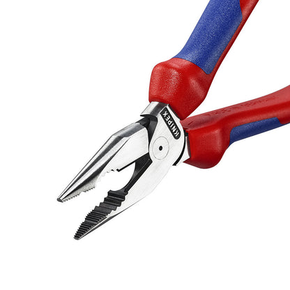 KNIPEX 08 22 185 Pinza universal de punta fina con mangos ergonómicos pavonada (7.25″)