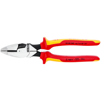 KNIPEX 09 08 240 US Pinza aislada universal de electricista mod. americano 240 mm (9 1/2")