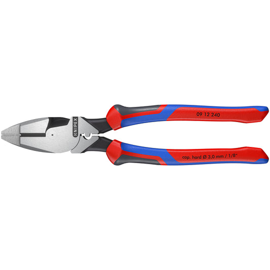 KNIPEX 09 12 240 SB Pinza de electricista mod. americano con mangos ergonómicos pavonada 240 mm (9.5″)