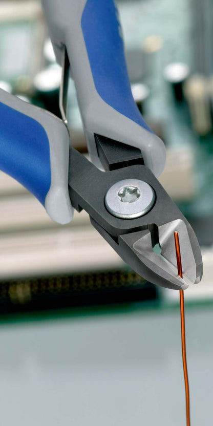 KNIPEX 79 32 125 SB Pinzas de precisión de corte diagonal para electrónica con mangos en dos componentes bruñido 125 mm