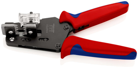 KNIPEX 12 12 12 Pinzas pelacables de precisión Con cuchillas de forma precisa Con fundas en dos componentes bruñido 195 mm