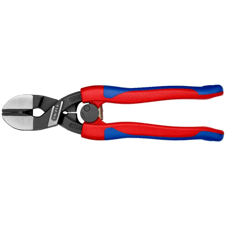 KNIPEX 71 22 200 Pinza cortapernos compacta CoBolt ángulo de 20° con mangos ergonómicos delgados pavonada 200 mm (8'')