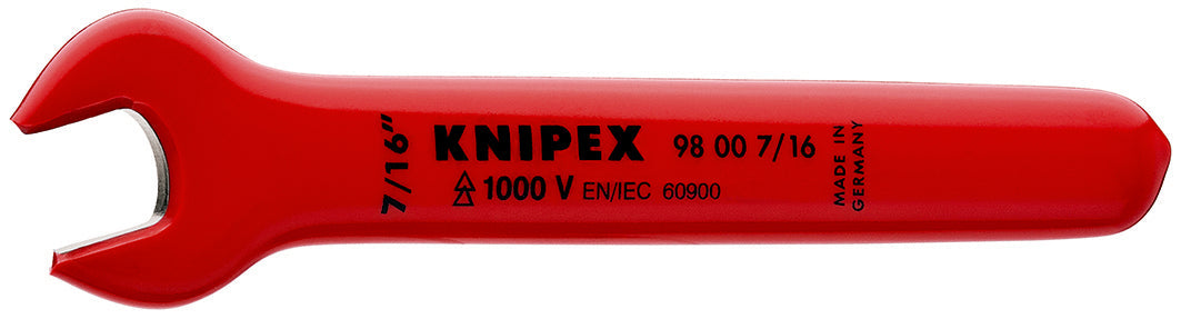 KNIPEX 98 00 7/16″ Llave española aislada 1000V 7/16'' cromada 120 mm (4.75'')