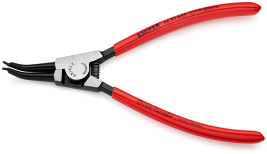 KNIPEX 46 31 A22 Pinza para anillos de retención exteriores de ejes en ángulo de 45ø recubierto de plástico acabado pavonado 185 mm