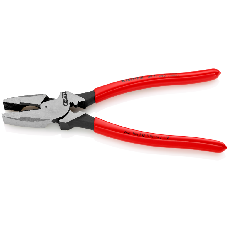 KNIPEX 09 11 240 SB Pinza de electricista mod. americano con mangos de plástico pavonada 240 mm (9.5″)