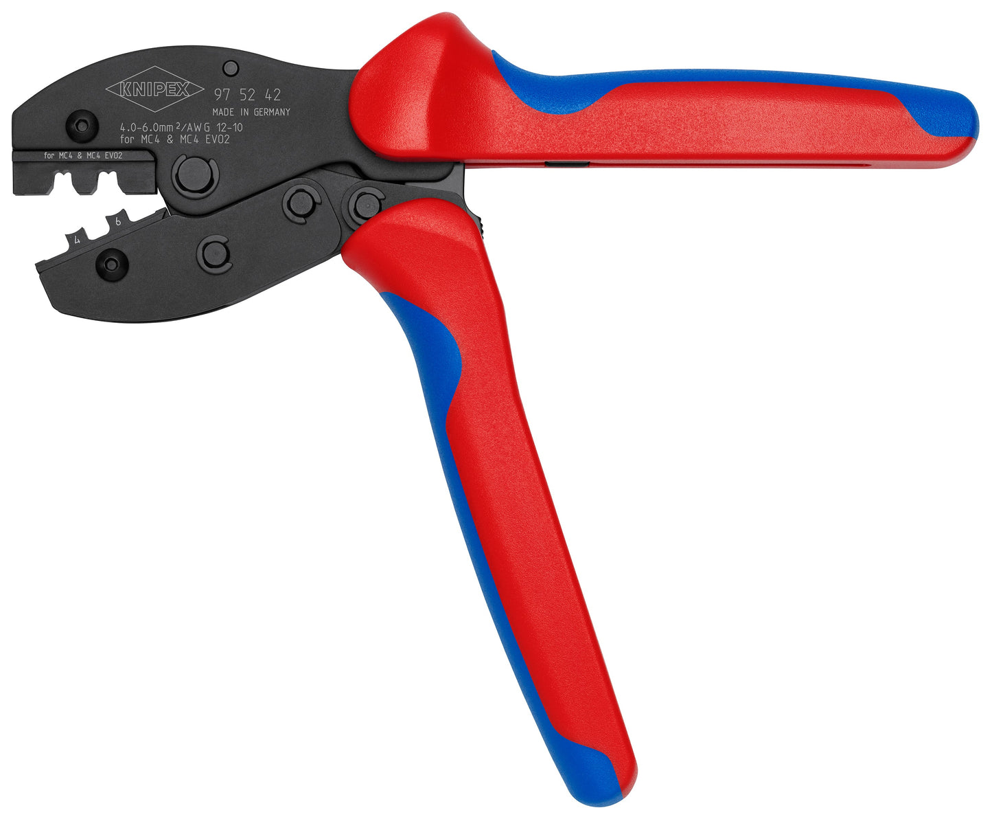 KNIPEX 97 52 42 PreciForce® Pinza para crimpar terminales para conectores MC4/MC4 EVO 2  220 mm