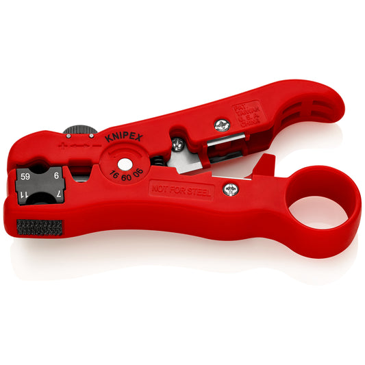 KNIPEX 16 60 06 SB Pelacables para cables coaxiales y cables de datos 125 mm (5")