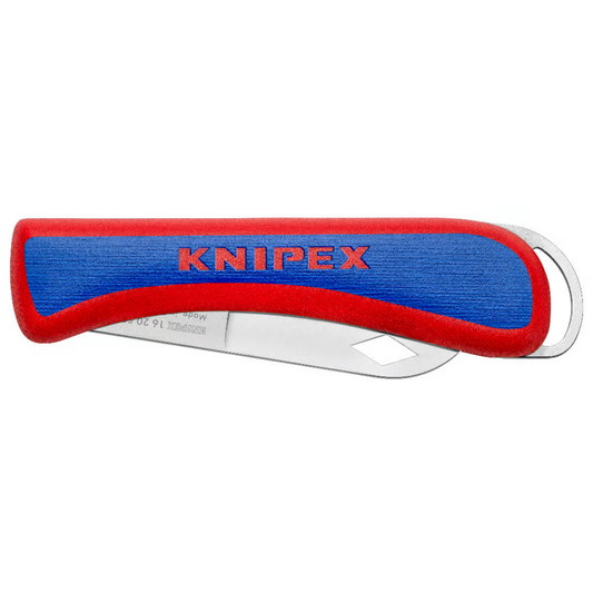 KNIPEX 16 20 50 SB Navaja plegable para electricistas con mango ergonómico 120 mm (4.75''″)