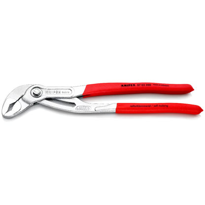 KNIPEX 87 03 300 SB Pinza de extensión pico de loro Cobra con mangos de plástico cromada 300 mm (12'')