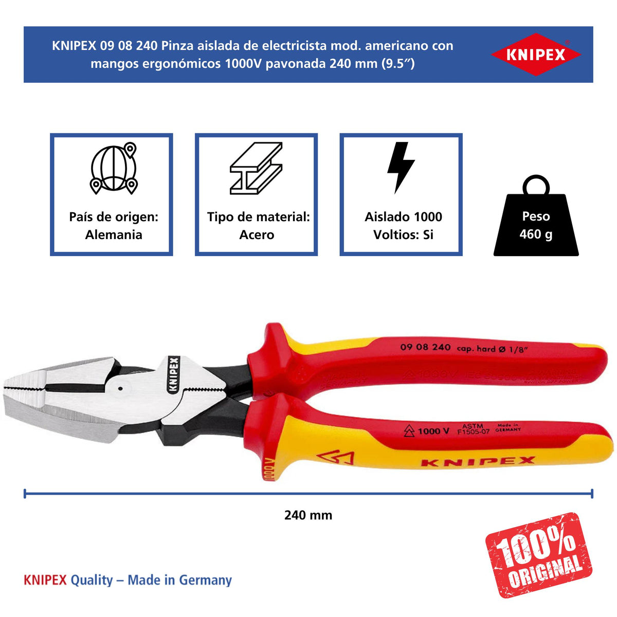 KNIPEX 09 08 240 SB