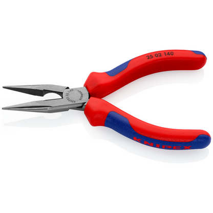 KNIPEX 25 02 140 SB Pinza de punta larga con filos de corte con mangos ergonómicos pavonada 140 mm (5.5″)