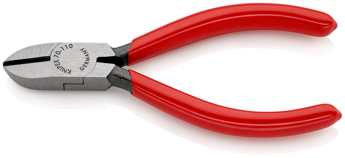 KNIPEX 70 01 110 SB Pinza de corte diagonal con mangos de plástico pavonada 110 mm (4.25'')