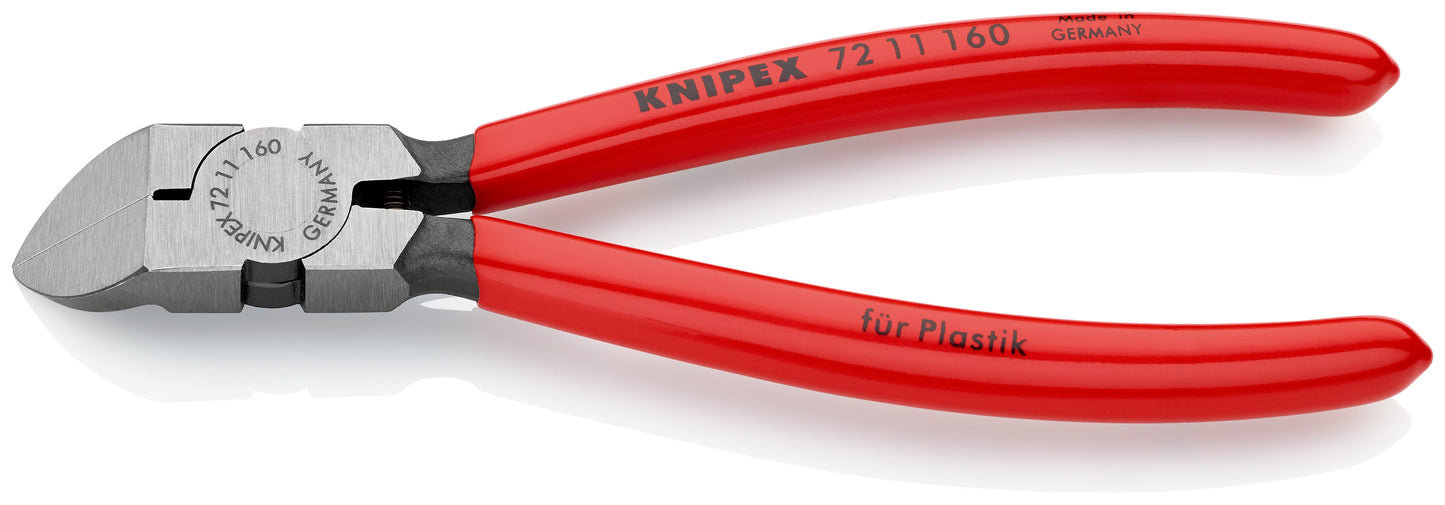 KNIPEX 72 11 160 Pinza de corte diagonal con mangos de plástico 160 mm