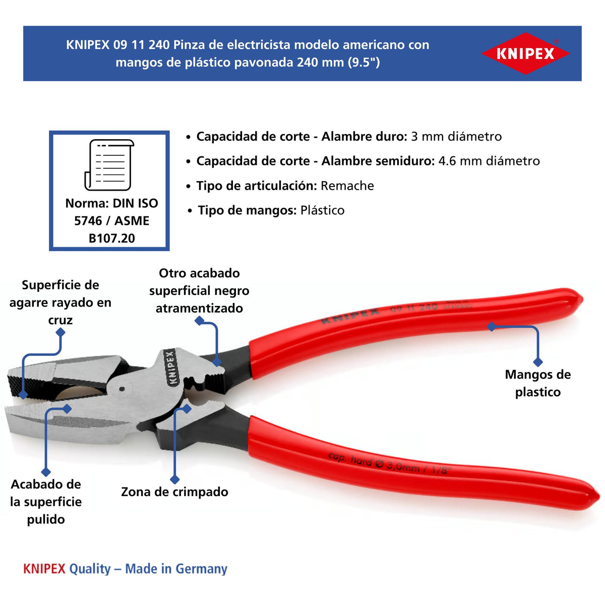 KNIPEX 09 11 240 SB