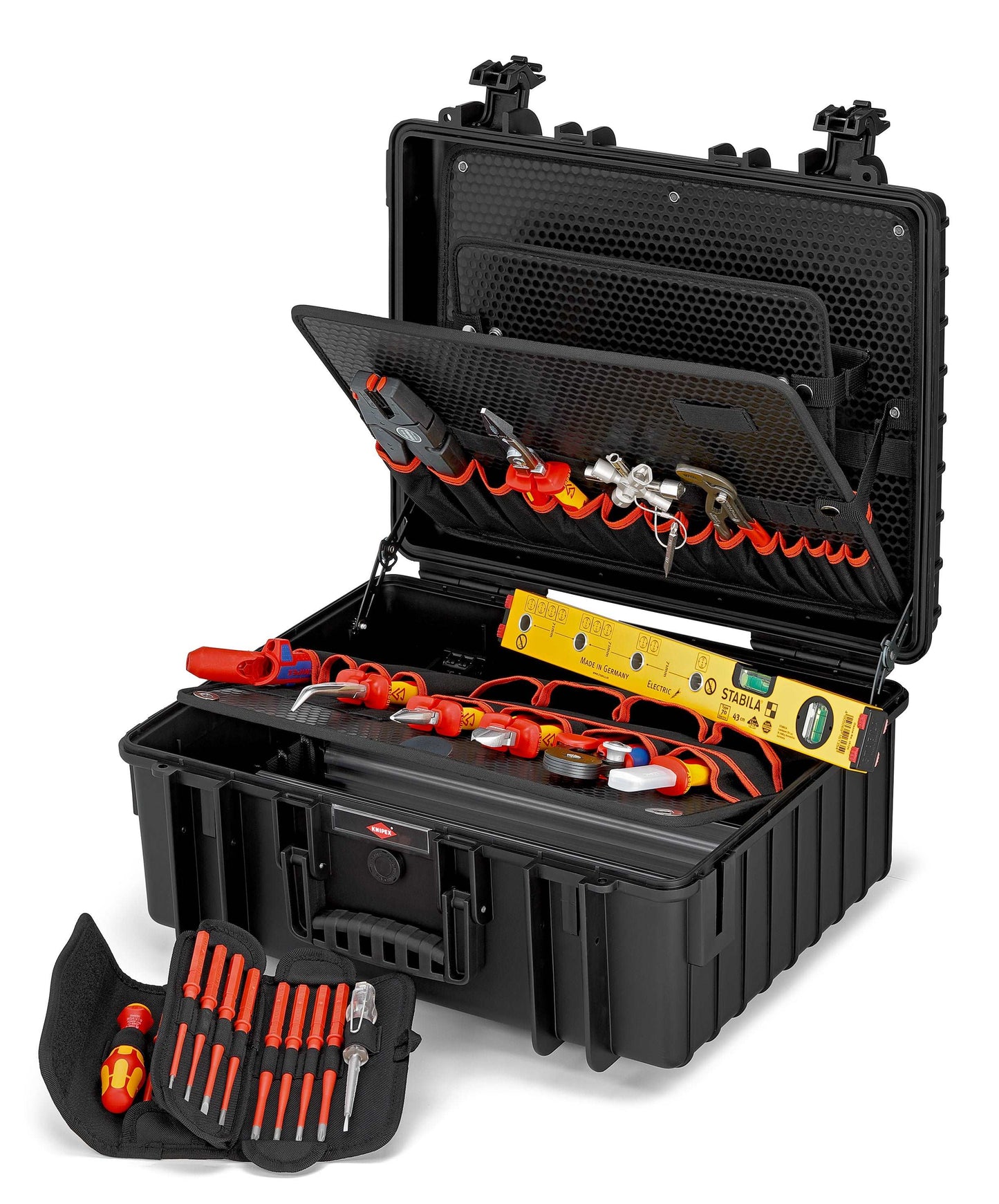 KNIPEX 00 21 36 Maleta de herramientas ″Robust34″ Electro 26 piezas 419 mm