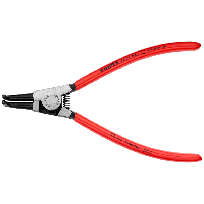 KNIPEX 46 21 A21 SB Pinza para anillos de retención exteriores con puntas ángulo 90° con mangos de plástico pavonada 170 mm (6.75'')