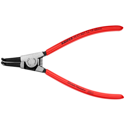 KNIPEX 46 21 A21 SB Pinza para anillos de retención exteriores con puntas ángulo 90° con mangos de plástico pavonada 170 mm (6.75'')