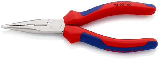 KNIPEX 25 05 160 SB Pinza de radio con fundas en dos componentes cromado 160 mm