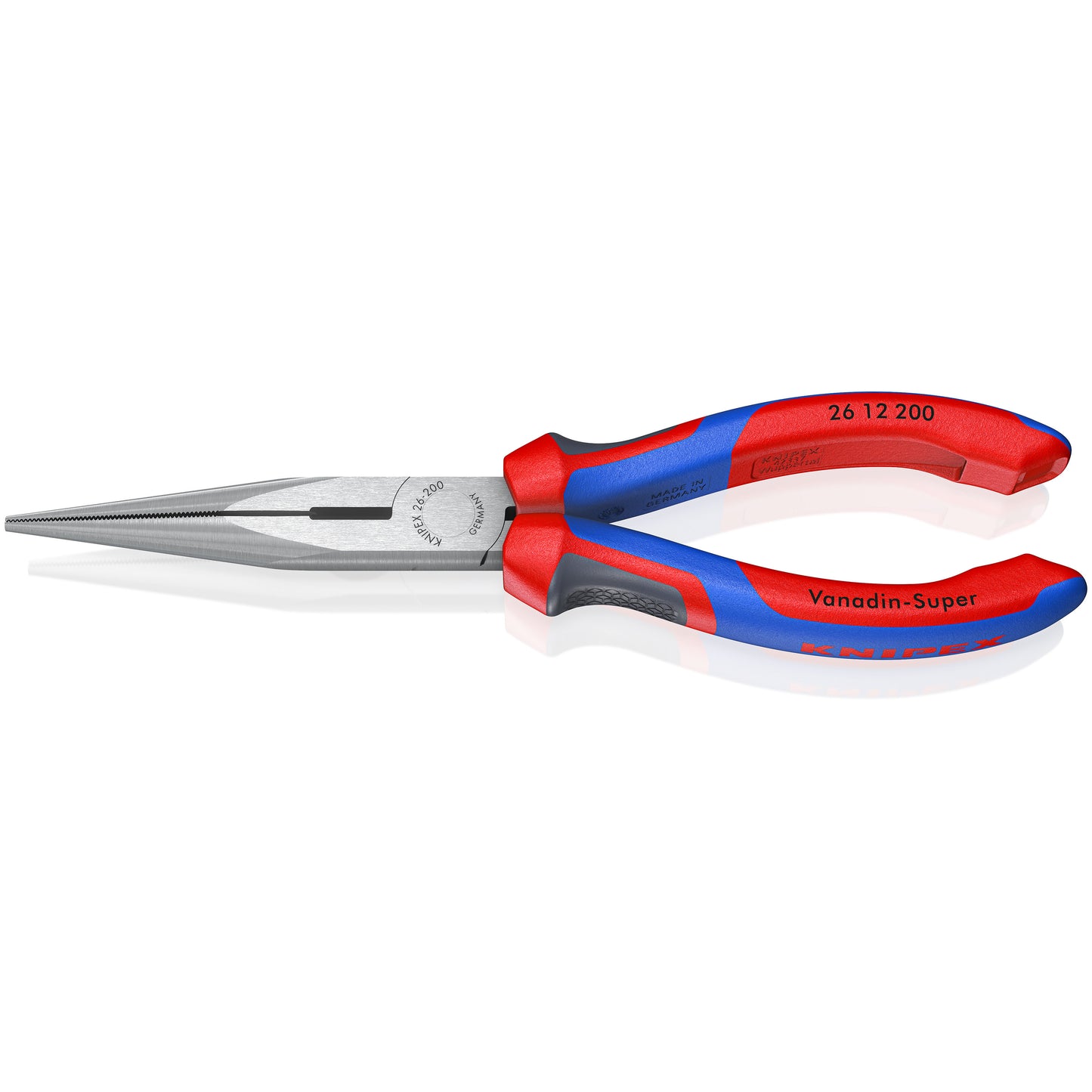 KNIPEX 26 12 200 Pinza de punta larga con filos de corte con mangos ergonómicos pavonada 200 mm (8″)