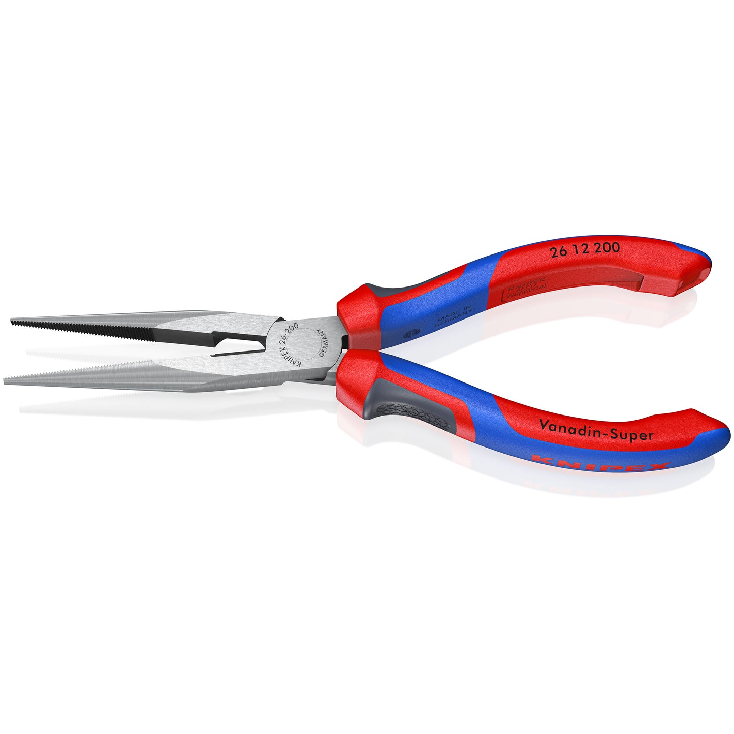 KNIPEX 26 12 200 Pinza de punta larga con filos de corte con mangos ergonómicos pavonada 200 mm (8″)