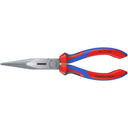 KNIPEX 26 12 200 Pinza de punta larga con filos de corte con mangos ergonómicos pavonada 200 mm (8″)