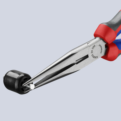 KNIPEX 26 12 200 Pinza de punta larga con filos de corte con mangos ergonómicos pavonada 200 mm (8″)