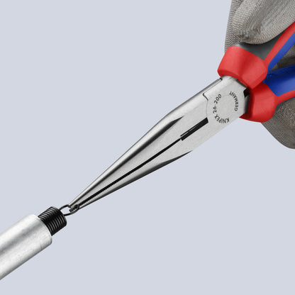 KNIPEX 26 12 200 Pinza de punta larga con filos de corte con mangos ergonómicos pavonada 200 mm (8″)