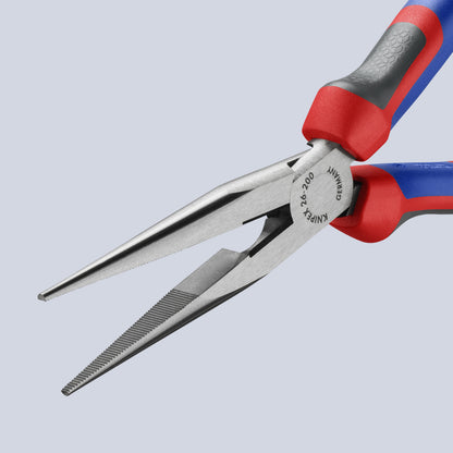 KNIPEX 26 12 200 Pinza de punta larga con filos de corte con mangos ergonómicos pavonada 200 mm (8″)