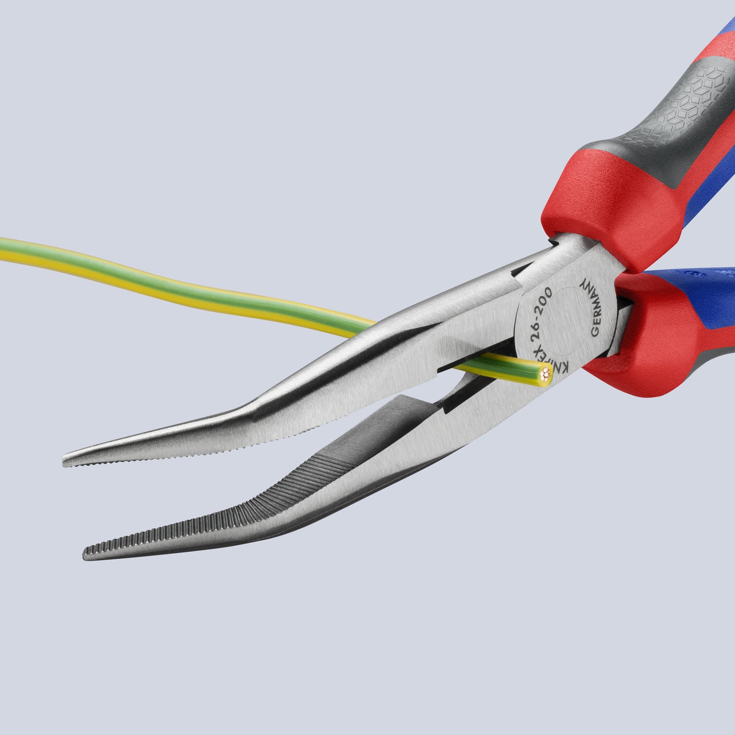 KNIPEX 26 22 200 Pinza de punta larga con ángulo 200 mm